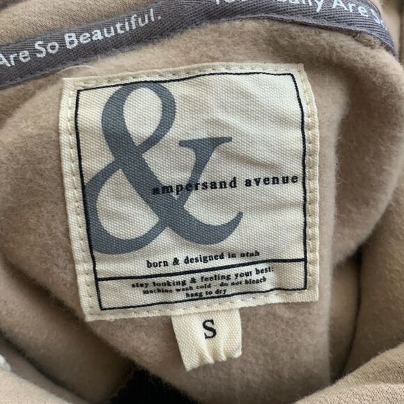 Ampersand Ave SingleHood Madrid Diagonal Colorblock Fleece Sweatshirt Hoodie S - Picture 10 of 11